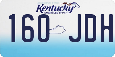 KY license plate 160JDH