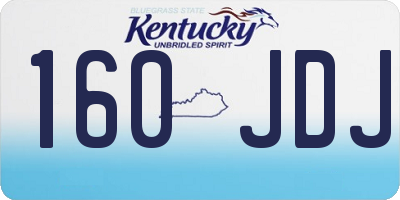 KY license plate 160JDJ