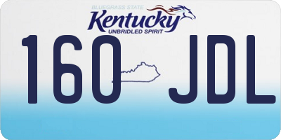 KY license plate 160JDL