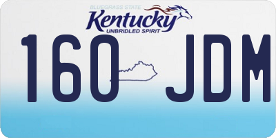 KY license plate 160JDM