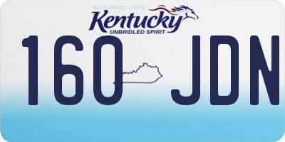 KY license plate 160JDN