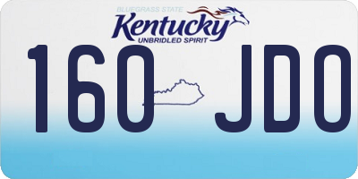 KY license plate 160JDO