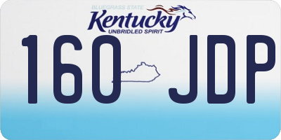 KY license plate 160JDP