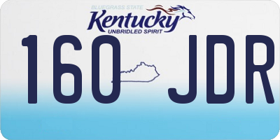 KY license plate 160JDR