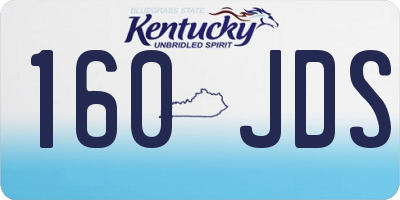KY license plate 160JDS