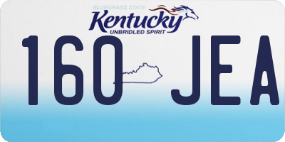 KY license plate 160JEA
