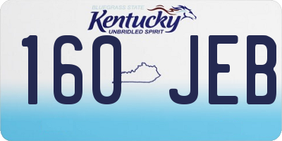 KY license plate 160JEB