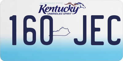 KY license plate 160JEC