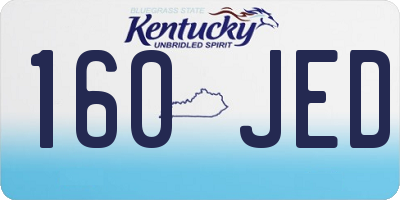 KY license plate 160JED