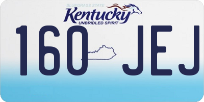 KY license plate 160JEJ