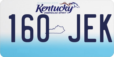 KY license plate 160JEK