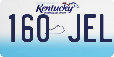 KY license plate 160JEL