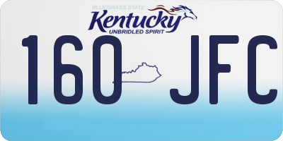 KY license plate 160JFC