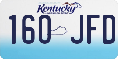 KY license plate 160JFD