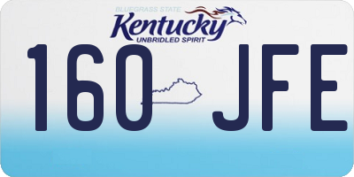 KY license plate 160JFE