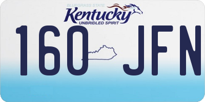 KY license plate 160JFN