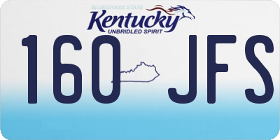 KY license plate 160JFS