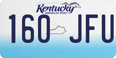 KY license plate 160JFU