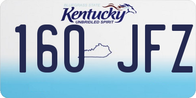 KY license plate 160JFZ