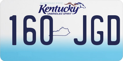 KY license plate 160JGD