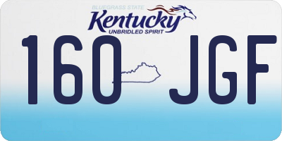 KY license plate 160JGF