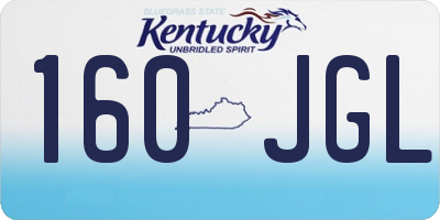KY license plate 160JGL
