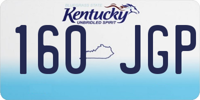 KY license plate 160JGP