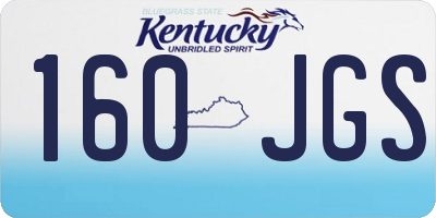 KY license plate 160JGS