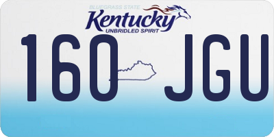 KY license plate 160JGU