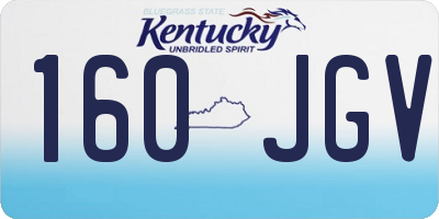 KY license plate 160JGV