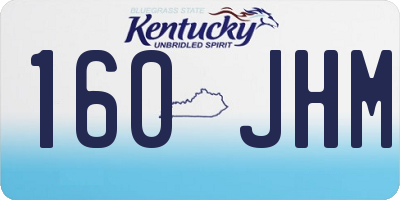 KY license plate 160JHM