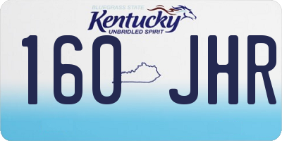 KY license plate 160JHR