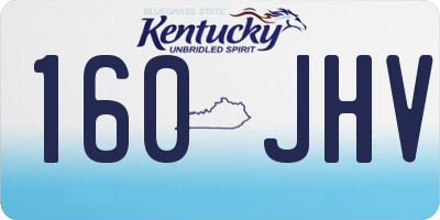 KY license plate 160JHV