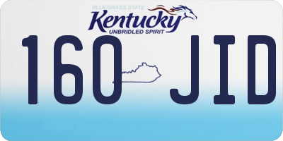 KY license plate 160JID