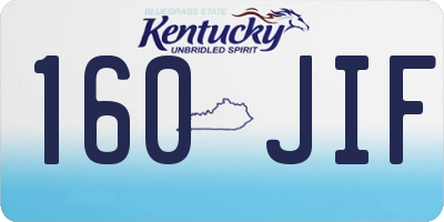 KY license plate 160JIF