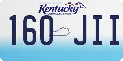 KY license plate 160JII