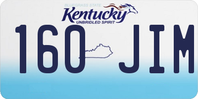 KY license plate 160JIM