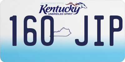 KY license plate 160JIP