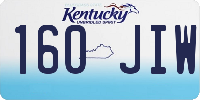KY license plate 160JIW