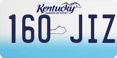 KY license plate 160JIZ