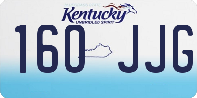 KY license plate 160JJG