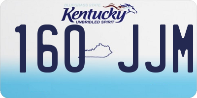 KY license plate 160JJM