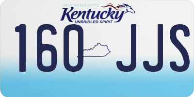 KY license plate 160JJS