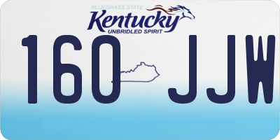 KY license plate 160JJW