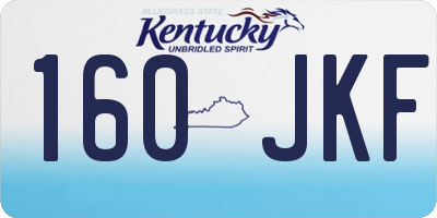 KY license plate 160JKF