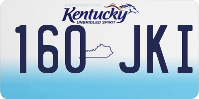 KY license plate 160JKI