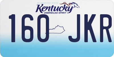 KY license plate 160JKR