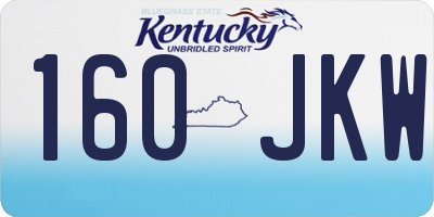 KY license plate 160JKW