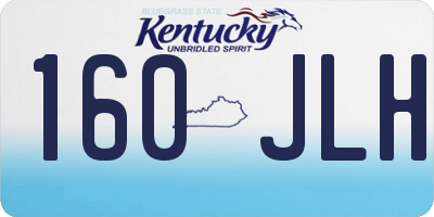 KY license plate 160JLH