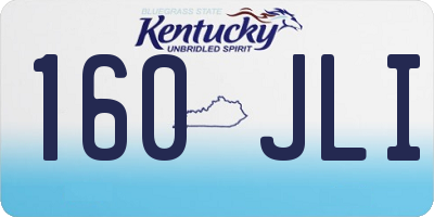 KY license plate 160JLI